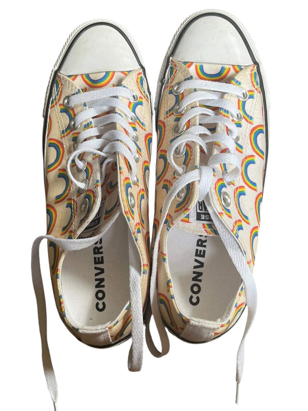 US 8 Converse Chuck Taylor All Star Low Top Rainbow Print Sneakers - Picture 1 of 13